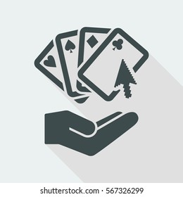 Poker game concept - Minimal icon