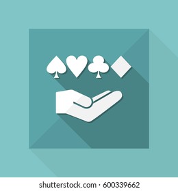 Poker game concept - Minimal icon