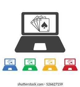 Poker game icon. Casino icons universal set for web and mobile