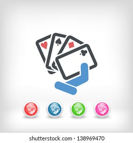 Poker game icon concept