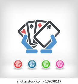 Poker game icon concept