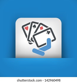 Poker game icon concept