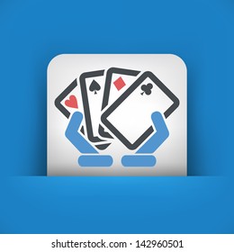 Poker game icon concept