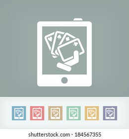 Poker game icon concept