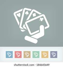 Poker game icon concept