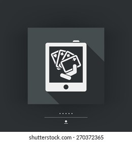 Poker game icon concept