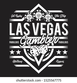 Poker game Las Vegax illustration, tee shirt graphics, vectors, typogrraphy
, hand drawn artwork
