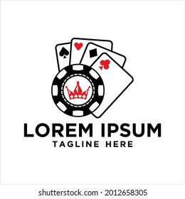 poker game logo design with cards