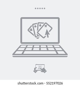 Poker game web application - Vector flat icon