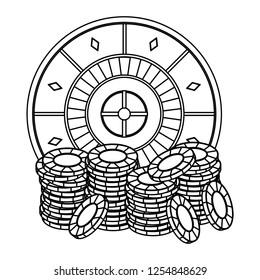 Poker games and elements in black and white