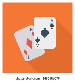 poker gaming card flat icon