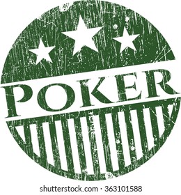 Poker grunge stamp