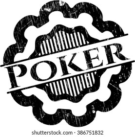 Poker grunge stamp