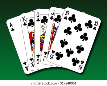 Poker Hand - Royal Flush Club