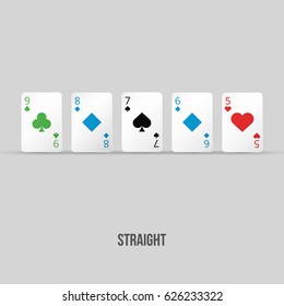 Poker hand - Straight