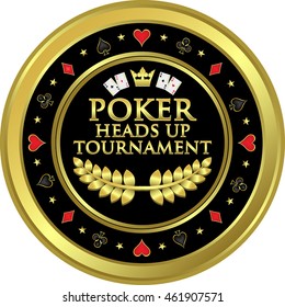 Poker Heads Up Tournament Label