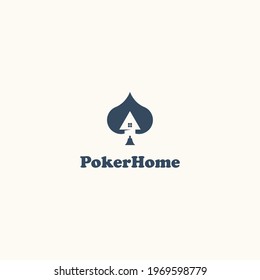 poker home logo vector. logo design inspiration