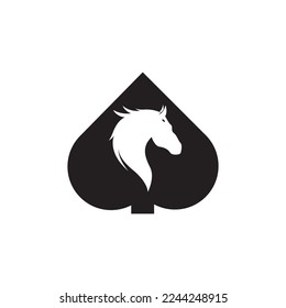 poker horse logo icon illustration vector illustration.