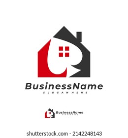 Plantilla vectorial del logotipo de Poker House, concepto de logotipo de juegos creativos