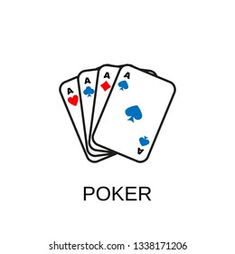 Poker icon. Poker concept symbol design. Stock - Vector illustration can be used for web