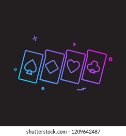 Poker icon design vector