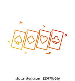 Poker icon design vector