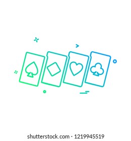Poker icon design vector