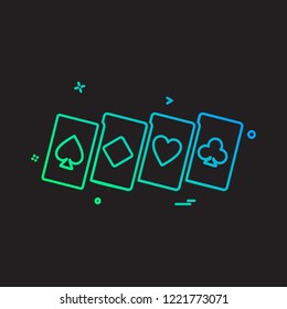 Poker icon design vector