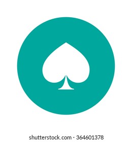 poker icon. Flat design style eps 10