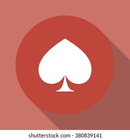 poker icon. Flat design style eps 10