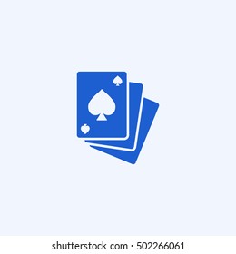 poker icon, isolated, white background