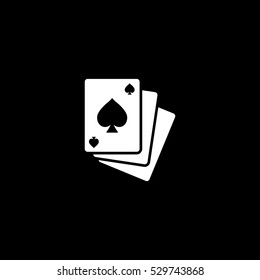 poker icon, isolated, white background