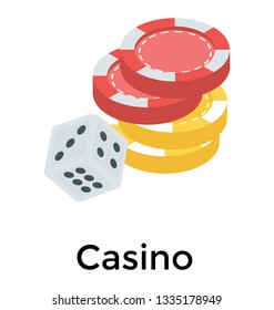Poker icon in isometric vector