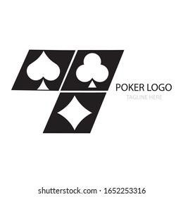 poker icon logo vector design