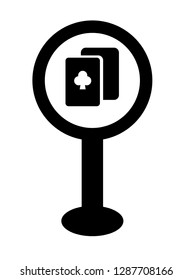 poker icon and map pin. logo concept. Designed for your web site design, logo, app, UI