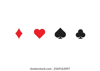 Poker Icon set vector isolated on white background