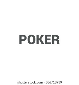 poker icon. sign design