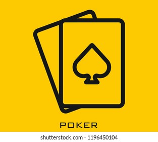 Poker icon signs