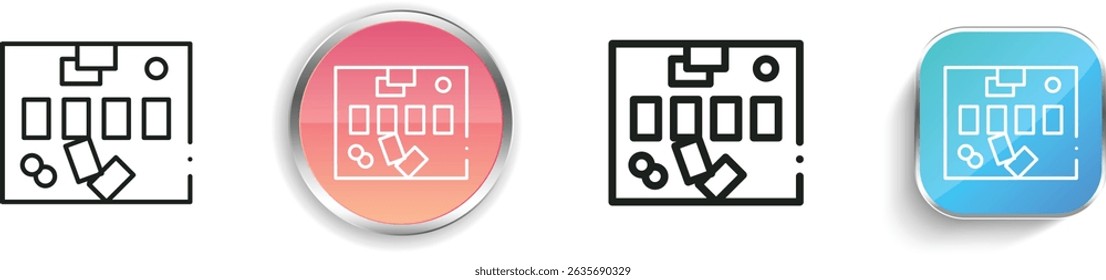 poker icon. Thin Linear, Regular and Button Style Design Isolated On White Background