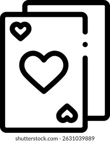 poker icon. Thin Linear Style Design Isolated On White Background