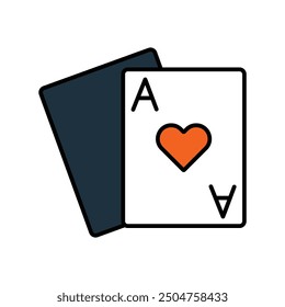 poker icon with white background vector stock illustration