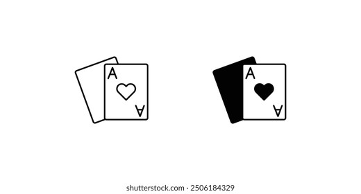 Icono de póquer con fondo blanco Vector Ilustración de stock