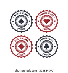 poker label badge theme vector art illustration