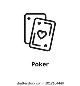 Poker line icon