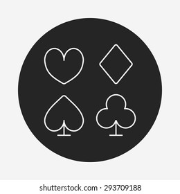 poker line icon