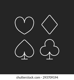 poker line icon