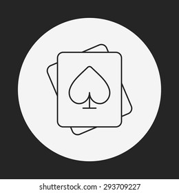 poker line icon