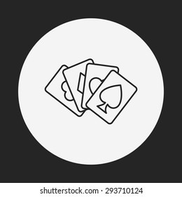 poker line icon