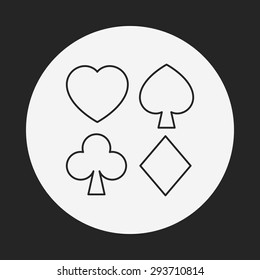 poker line icon