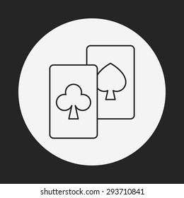 poker line icon